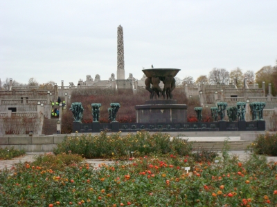 Springbrunnen im Vigeland-Park in Oslo