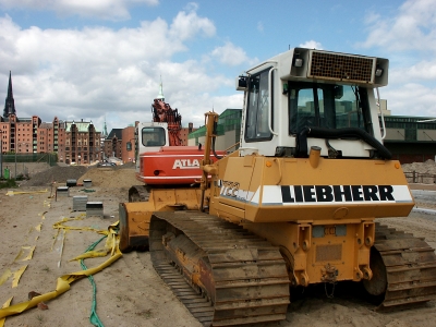 Hafencity - Strassenbaustelle Großer-Grasbrook