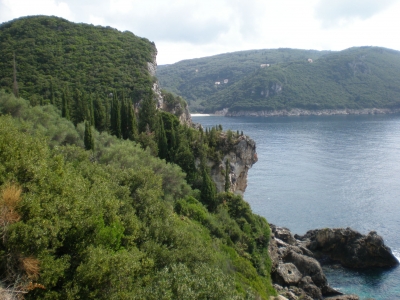 Meer und Berge auf Korfu