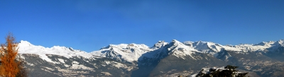 Panorama - Winter im Rhonetal