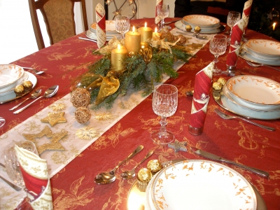 Tischdekoration an Weihnachten 1