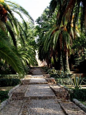 Treppe im Garten Alfabia Mallorca