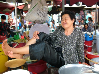 Marktfrau in Saigon
