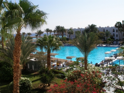 Poolansicht in Hurghada Hotel Arabia