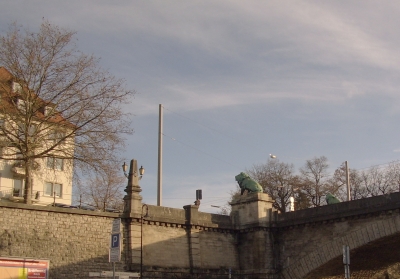 Die Löwenbrücke in Würzburg