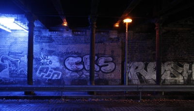 Graffiti in blue