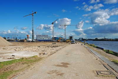 Hafencity - Strandkai Beginn der Bebauung
