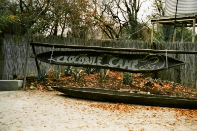 Eingang zum Crocodile Camp in Maun