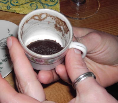 türkischer Kaffeesatz (Mokka) mit Herz