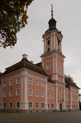 Wallfahrtskirche Birnau am Bodensee bei Regen