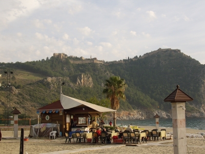 Cleopatra-Strand  von Alanya mit Blick auf die Burg