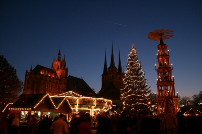 Auf dem Erfurter Weihnachtsmarkt