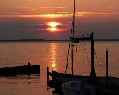 Sonnenuntergang am Kurischen Haff/Pl