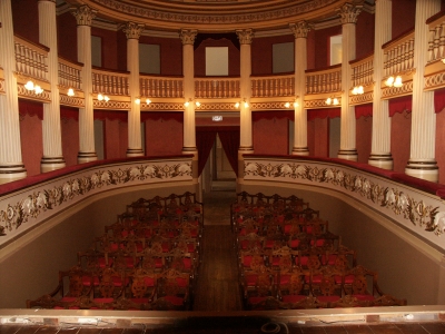 Stadttheater von Petritoli (Logen von der Bühne aus)