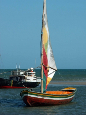 Boot am Strand von Jericoacoara