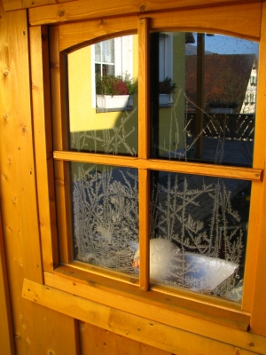 Eisblumen am Fenster