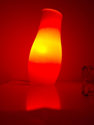 Rote Lampe abends