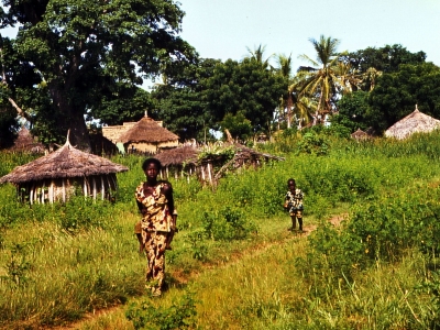 In einem kleinen Dorf in Senegal