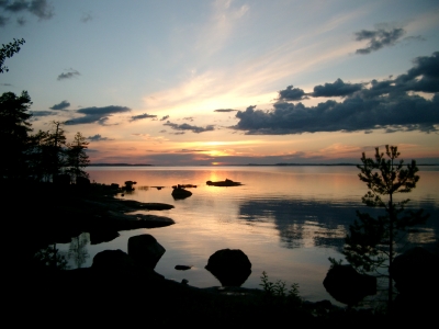 Sonnenuntergang Schweden Fijord
