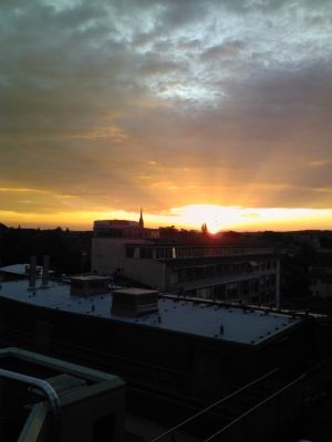 Sonnenaufgang über DArmstadt
