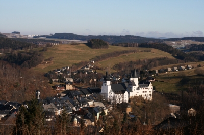 Schwarzenberg und Schloss Schwarzenberg im Erzgebirge