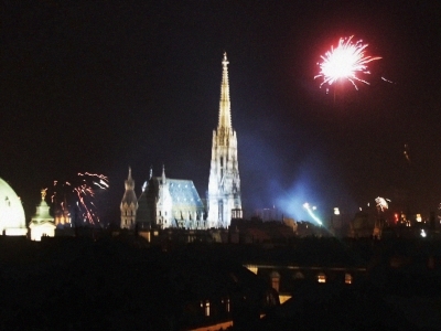 Feuerwerk über dem Stephansdom