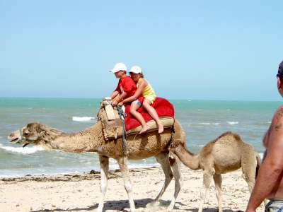 Kamelreiten am Strand von Tunesien