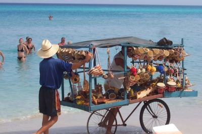 Mobiles Strandshop in Varadero, Kuba