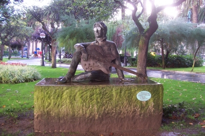 John Lennon in Bronze in A Coruna - Galicien, Spanien