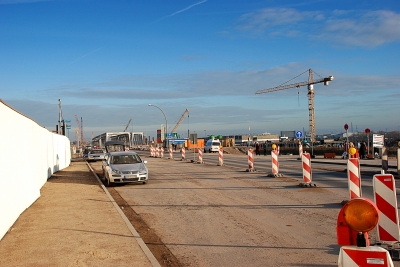 Hafencity - neue Straße Überseeallee