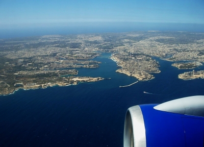 Anflug auf Malta