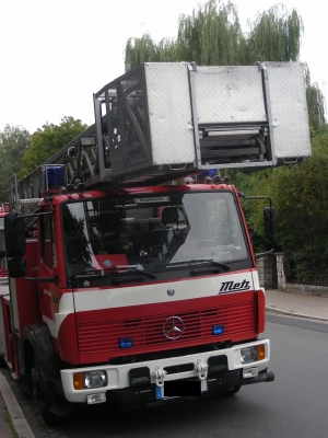 Feuerwehr Rettungskorb in Erlangen