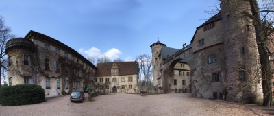 Panorama Schloss Fürstenau in Mi-Steinbach