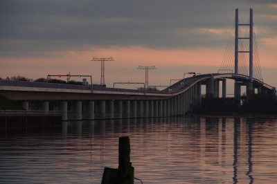 Rügenbrücke am Abend