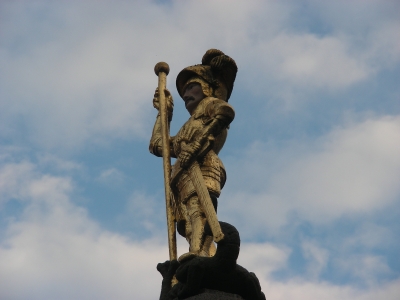 Brunnenfigur in Freiburg