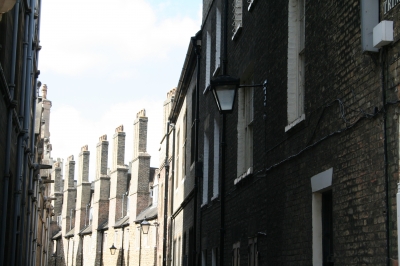 Häuserfront in Cambridge