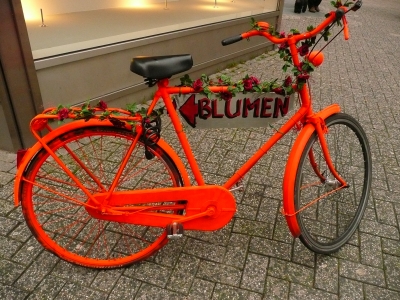 Fahrrad in orange