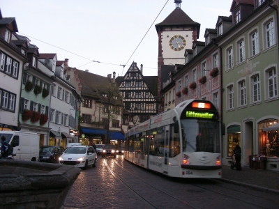 Strassenbahn in Freiburg Breisgau