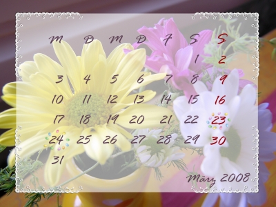 Desktopkalender März