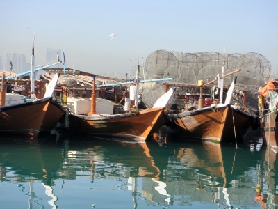 Fischerboote in Abu Dhabi
