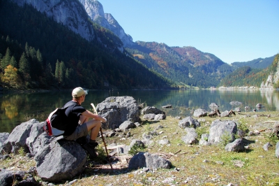 Wanderpause am Gosausee