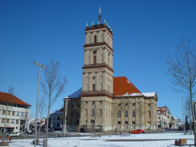 Residenzstadt Neustrelitz - Stadtkirche im Winter