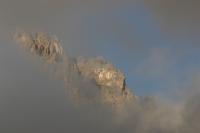 Berg in Wolken