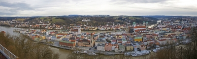 Passau-Panorama von Donauseite