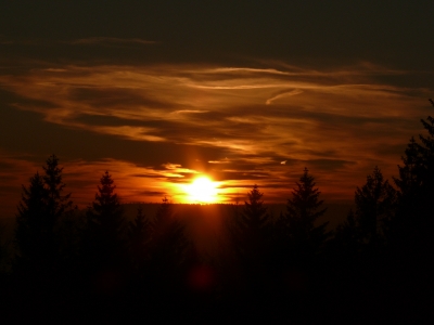 Sonnenuntergang Himmelbrand am Ochsenkopf
