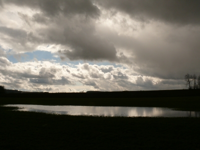 Horizont berührt den Himmel