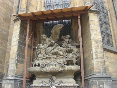 Heiligenskulptur in Prag