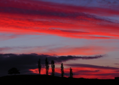 Sonnenuntergang über Waitomo