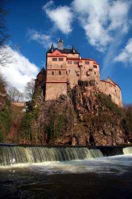 Wasserwehr und Burg Kriebstein