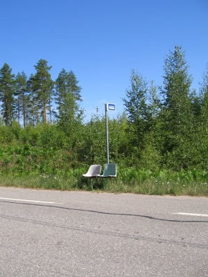 Bushaltestelle in Finnland